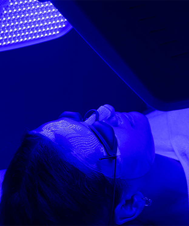 LED light therapy session at Summit Wellness & Spa in Anchorage, Alaska